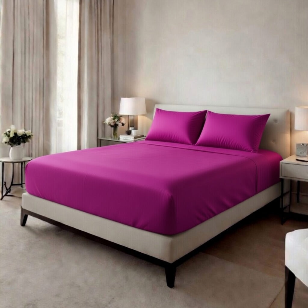 Extra Deep Fitted Sheet 40cm | Ultra Soft, Wrinkle-Free, Perfect Fit for Thick Mattress (UK Size)
