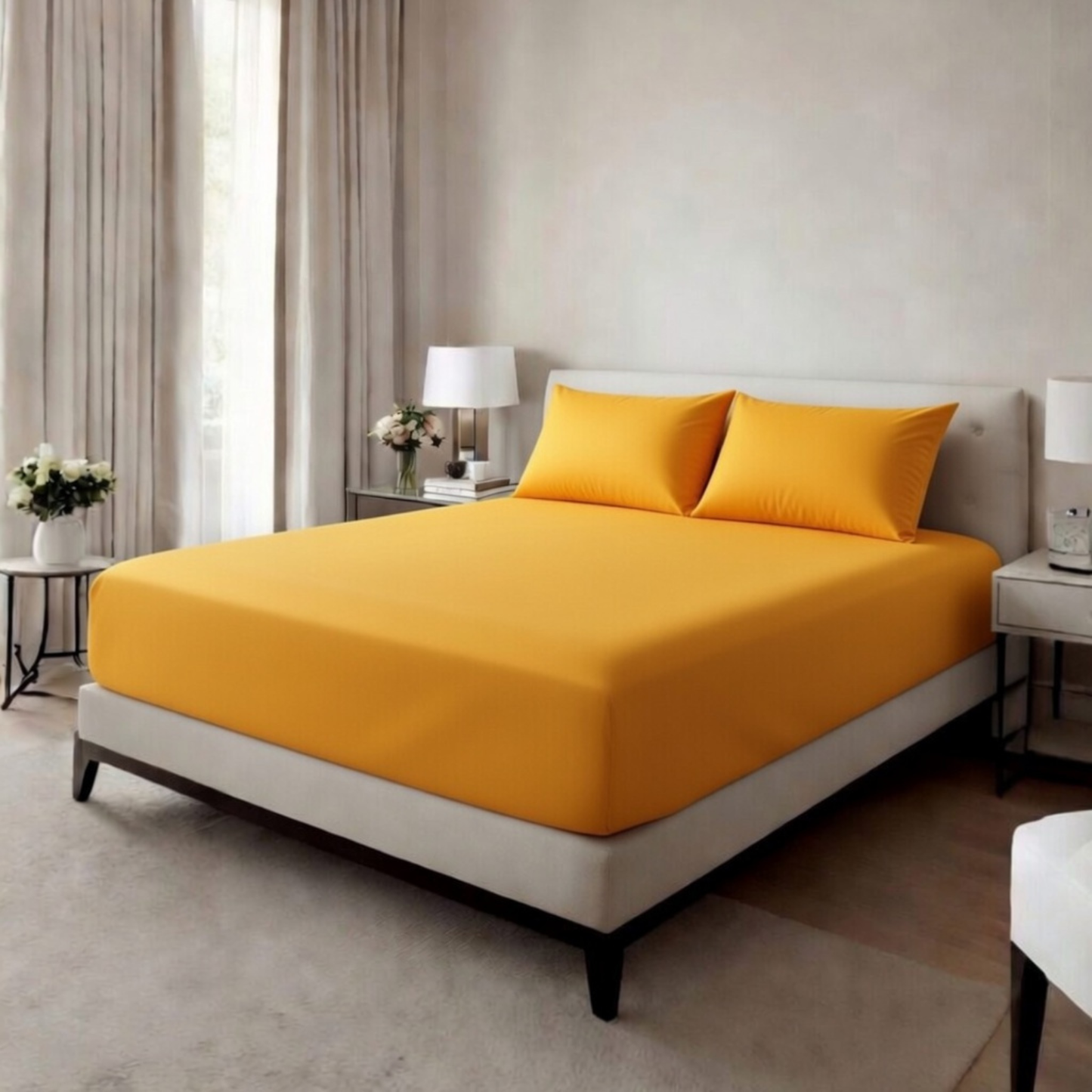 Extra Deep Fitted Sheet 40cm | Ultra Soft, Wrinkle-Free, Perfect Fit for Thick Mattress (UK Size)