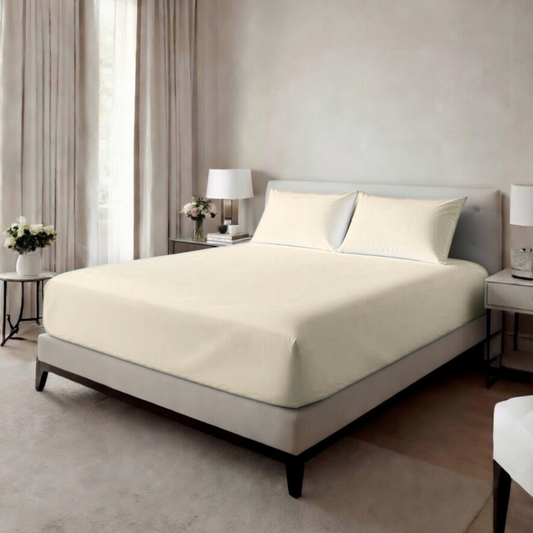 Extra Deep Fitted Sheet 40cm | Ultra Soft, Wrinkle-Free, Perfect Fit for Thick Mattress (UK Size)