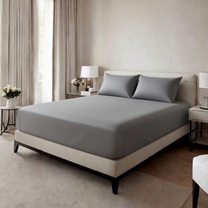Extra Deep Fitted Sheet 40cm | Ultra Soft, Wrinkle-Free, Perfect Fit for Thick Mattress (UK Size)