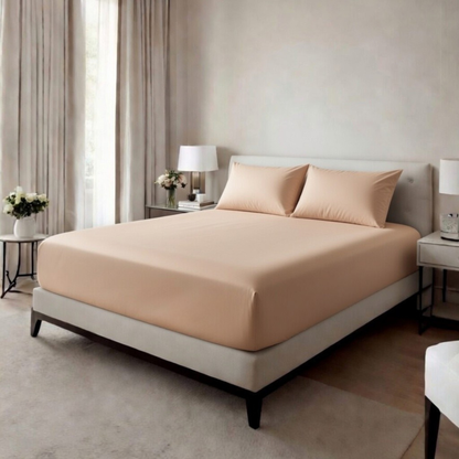 Extra Deep Fitted Sheet 40cm | Ultra Soft, Wrinkle-Free, Perfect Fit for Thick Mattress (UK Size)