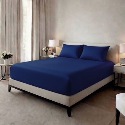 Extra Deep Fitted Sheet 40cm | Ultra Soft, Wrinkle-Free, Perfect Fit for Thick Mattress (UK Size)
