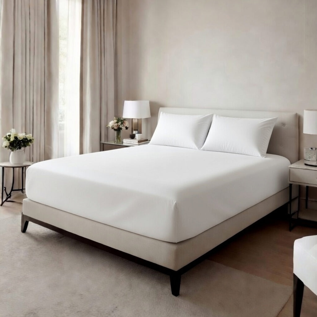 Extra Deep Fitted Sheet 40cm | Ultra Soft, Wrinkle-Free, Perfect Fit for Thick Mattress (UK Size)