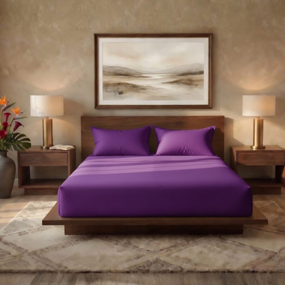 Luxury Fitted Sheet 11" Deep Pocket (28 cm) | Soft, Breathable, Wrinkle-Free Bedding for All Mattresses