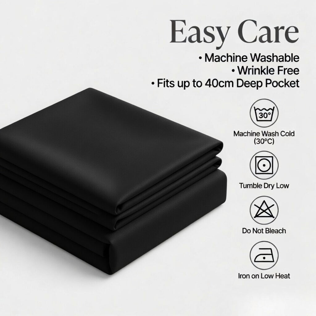 Extra Deep Fitted Sheet 40cm | Ultra Soft, Wrinkle-Free, Perfect Fit for Thick Mattress (UK Size)