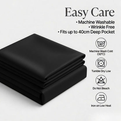 Extra Deep Fitted Sheet 40cm | Ultra Soft, Wrinkle-Free, Perfect Fit for Thick Mattress (UK Size)