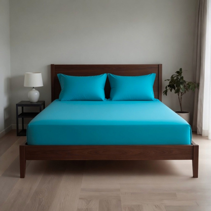 Extra Deep Fitted Sheet 40cm | Ultra Soft, Wrinkle-Free, Perfect Fit for Thick Mattress (UK Size)