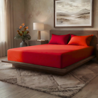 Luxury Fitted Sheet 11" Deep Pocket (28 cm) | Soft, Breathable, Wrinkle-Free Bedding for All Mattresses