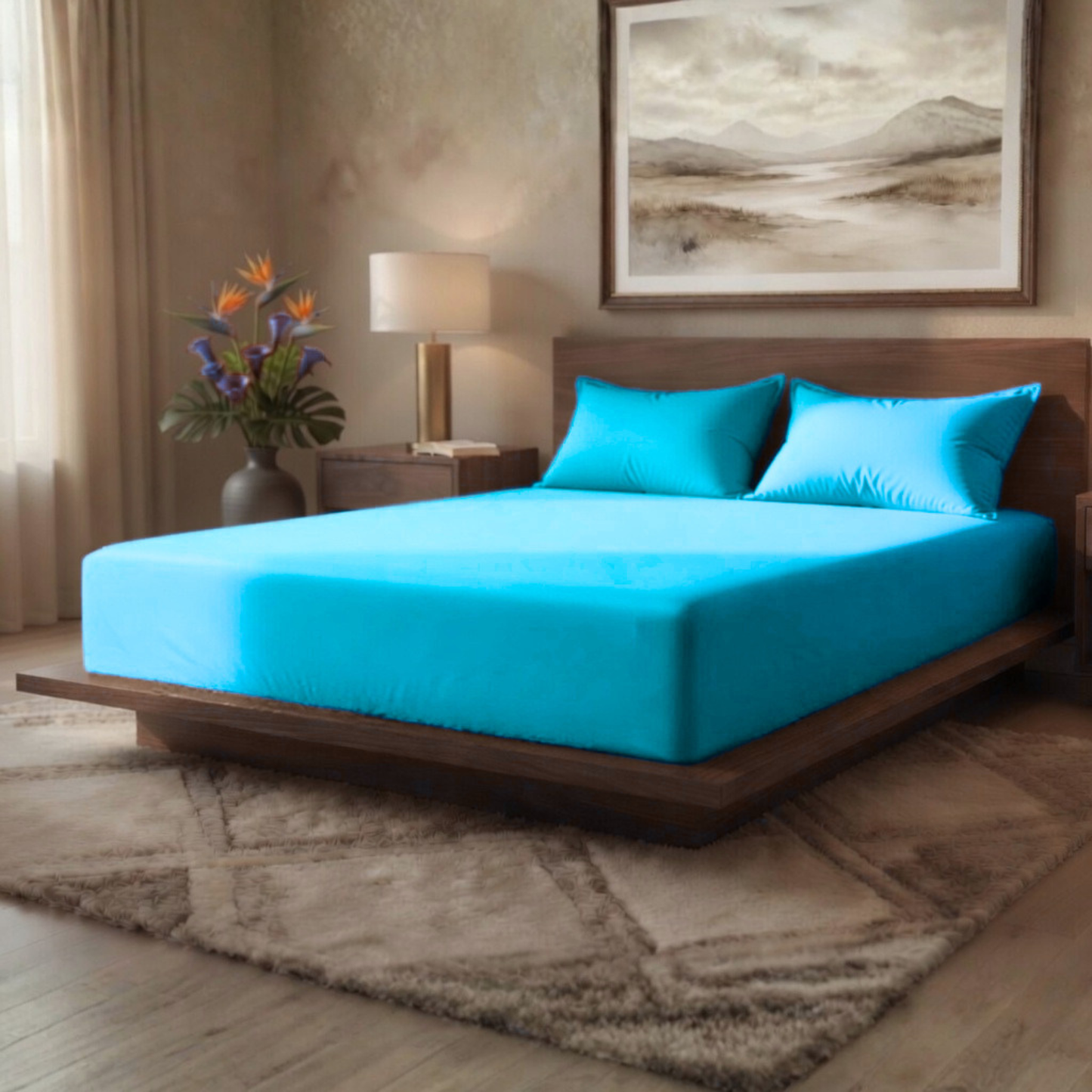 Luxury Fitted Sheet 11" Deep Pocket (28 cm) | Soft, Breathable, Wrinkle-Free Bedding for All Mattresses