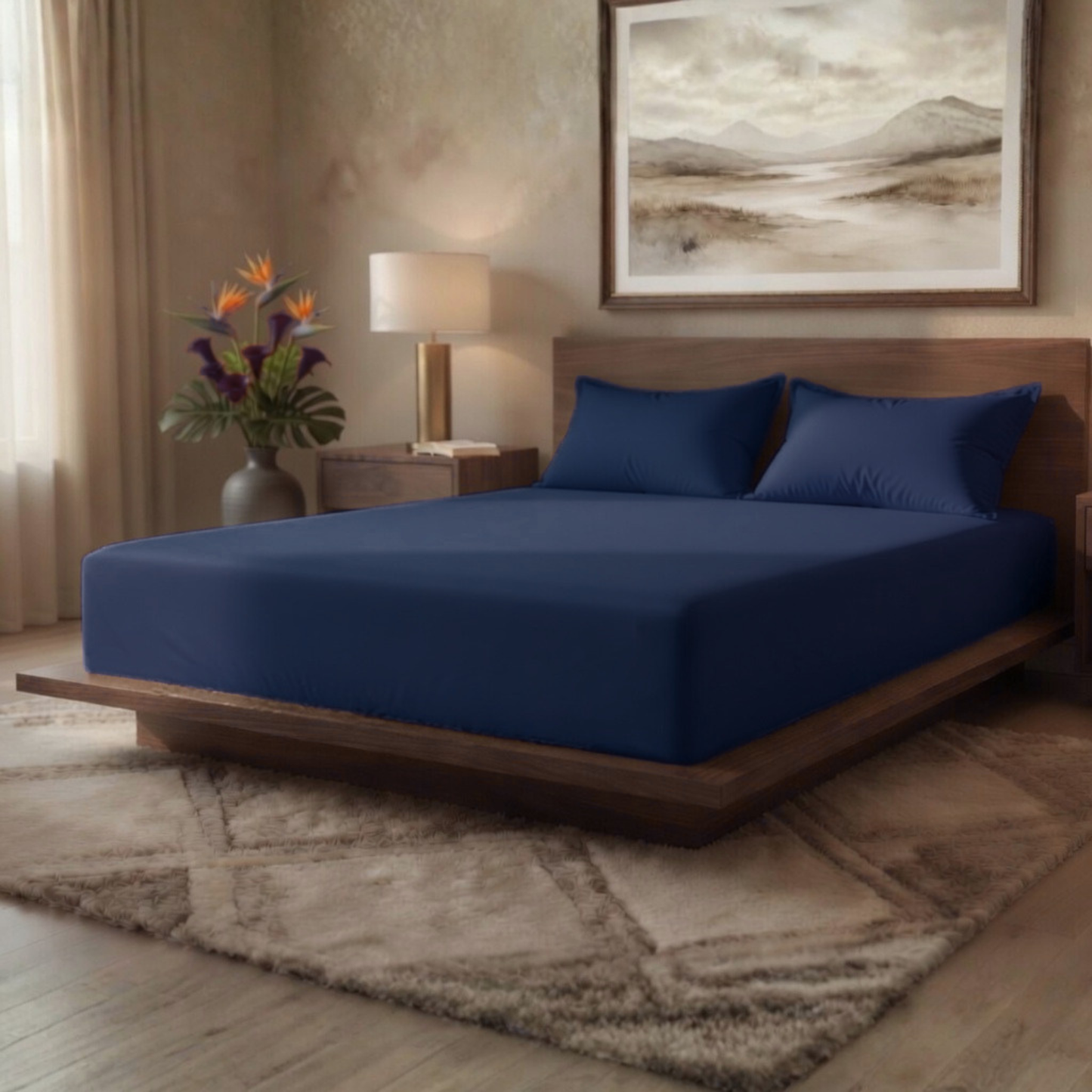 Luxury Fitted Sheet 11" Deep Pocket (28 cm) | Soft, Breathable, Wrinkle-Free Bedding for All Mattresses