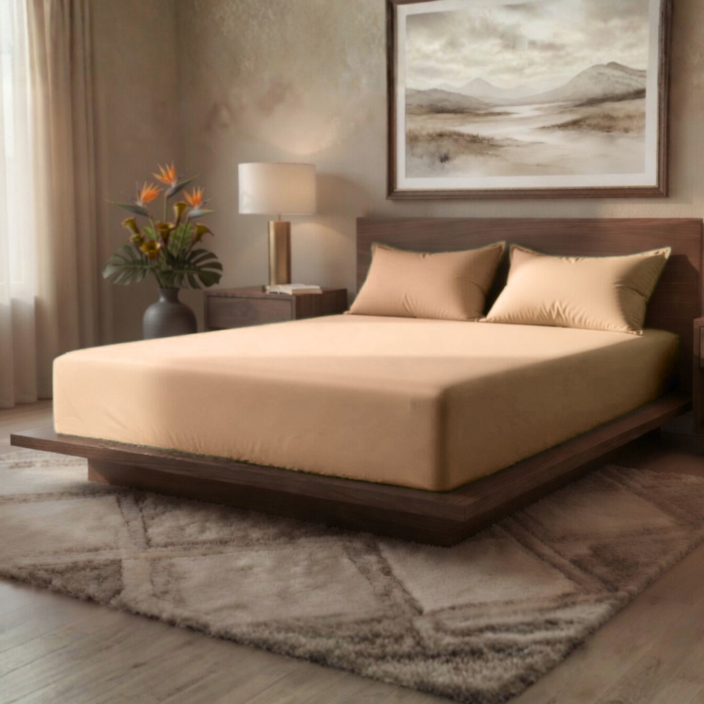 Luxury Fitted Sheet 11" Deep Pocket (28 cm) | Soft, Breathable, Wrinkle-Free Bedding for All Mattresses