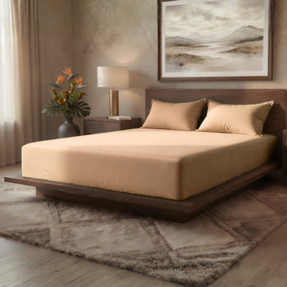 Luxury Fitted Sheet 11" Deep Pocket (28 cm) | Soft, Breathable, Wrinkle-Free Bedding for All Mattresses