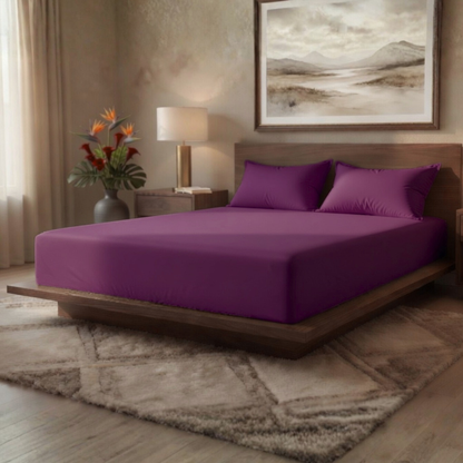 Luxury Fitted Sheet 11" Deep Pocket (28 cm) | Soft, Breathable, Wrinkle-Free Bedding for All Mattresses