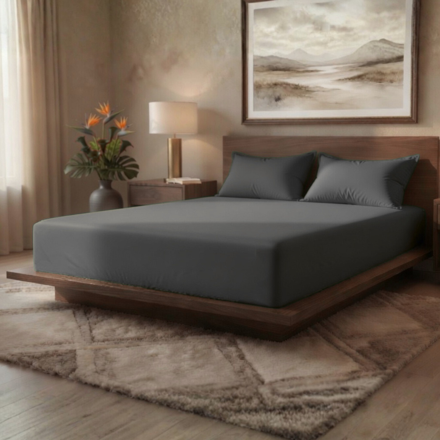 Luxury Fitted Sheet 11" Deep Pocket (28 cm) | Soft, Breathable, Wrinkle-Free Bedding for All Mattresses