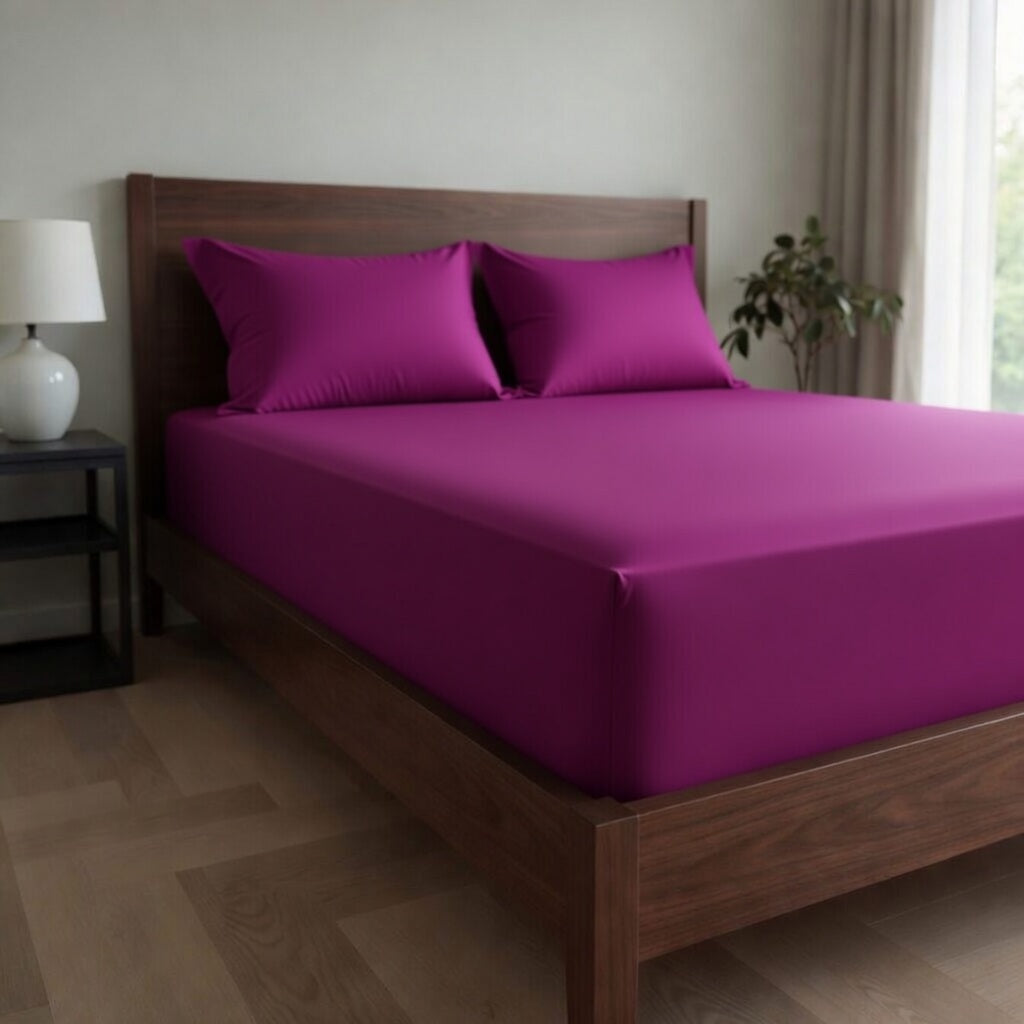 Extra Deep Fitted Sheet 40cm | Ultra Soft, Wrinkle-Free, Perfect Fit for Thick Mattress (UK Size)