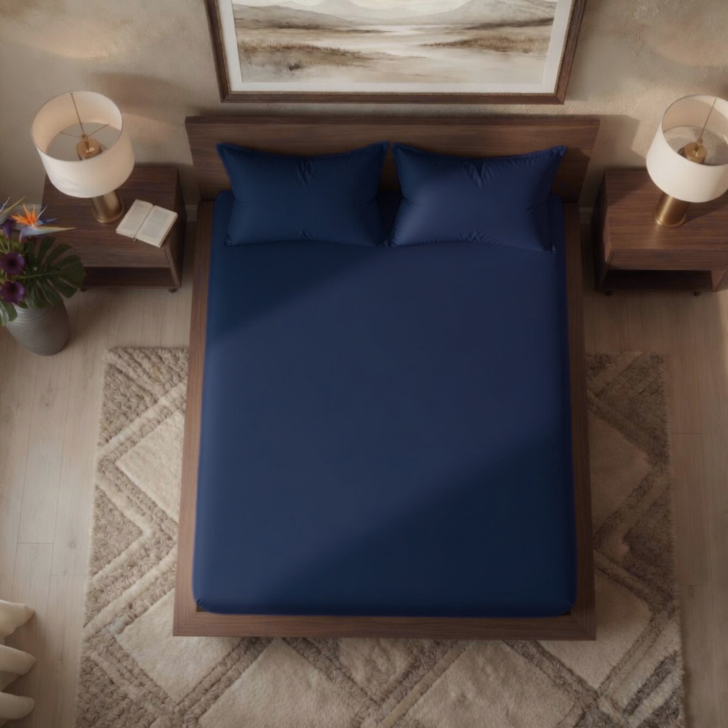 Luxury Fitted Sheet 11" Deep Pocket (28 cm) | Soft, Breathable, Wrinkle-Free Bedding for All Mattresses