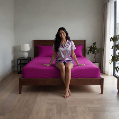 Extra Deep Fitted Sheet 40cm | Ultra Soft, Wrinkle-Free, Perfect Fit for Thick Mattress (UK Size)