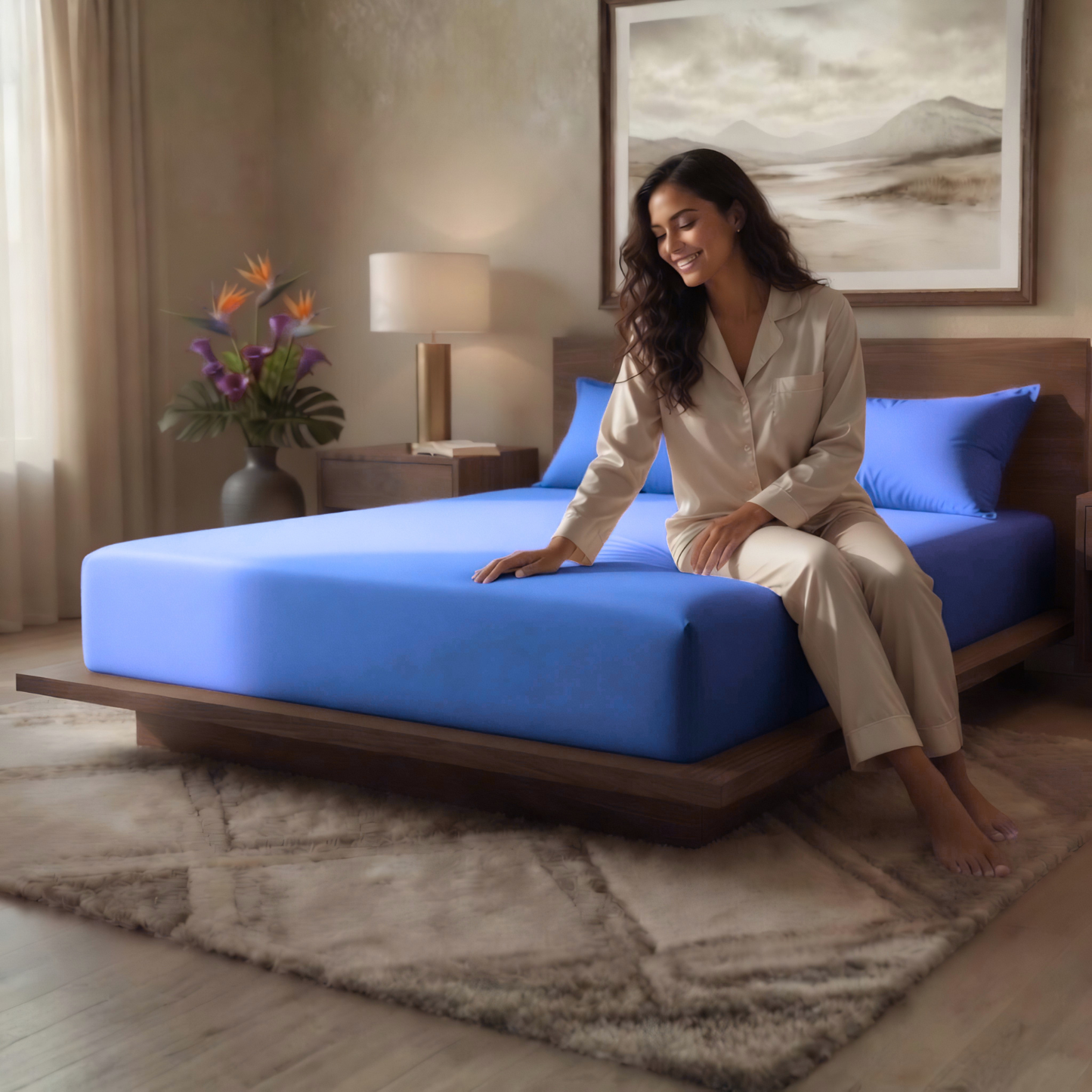 Luxury Fitted Sheet 11" Deep Pocket (28 cm) | Soft, Breathable, Wrinkle-Free Bedding for All Mattresses