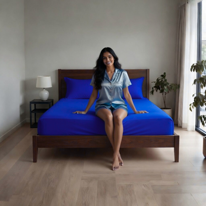 Extra Deep Fitted Sheet 40cm | Ultra Soft, Wrinkle-Free, Perfect Fit for Thick Mattress (UK Size)