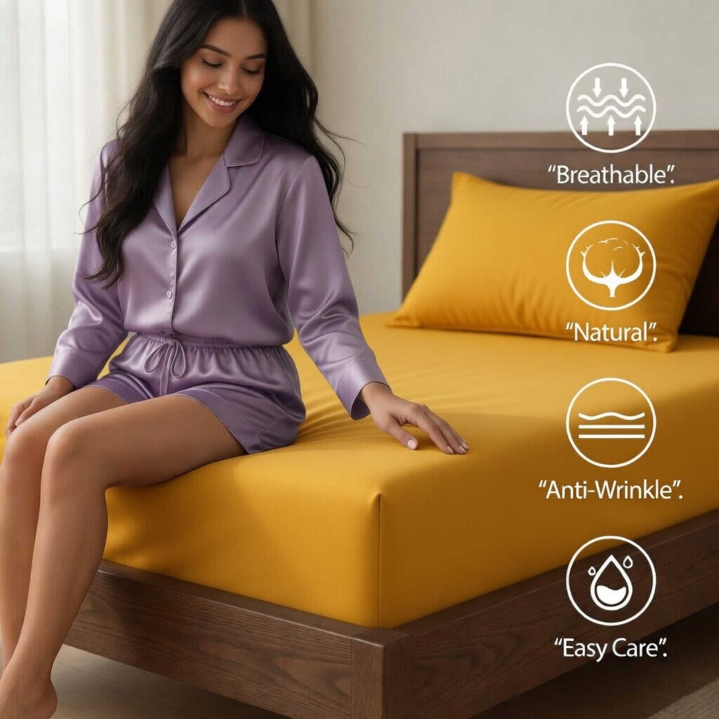 Extra Deep Fitted Sheet 40cm | Ultra Soft, Wrinkle-Free, Perfect Fit for Thick Mattress (UK Size)