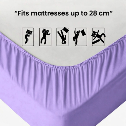 Luxury Fitted Sheet 11" Deep Pocket (28 cm) | Soft, Breathable, Wrinkle-Free Bedding for All Mattresses