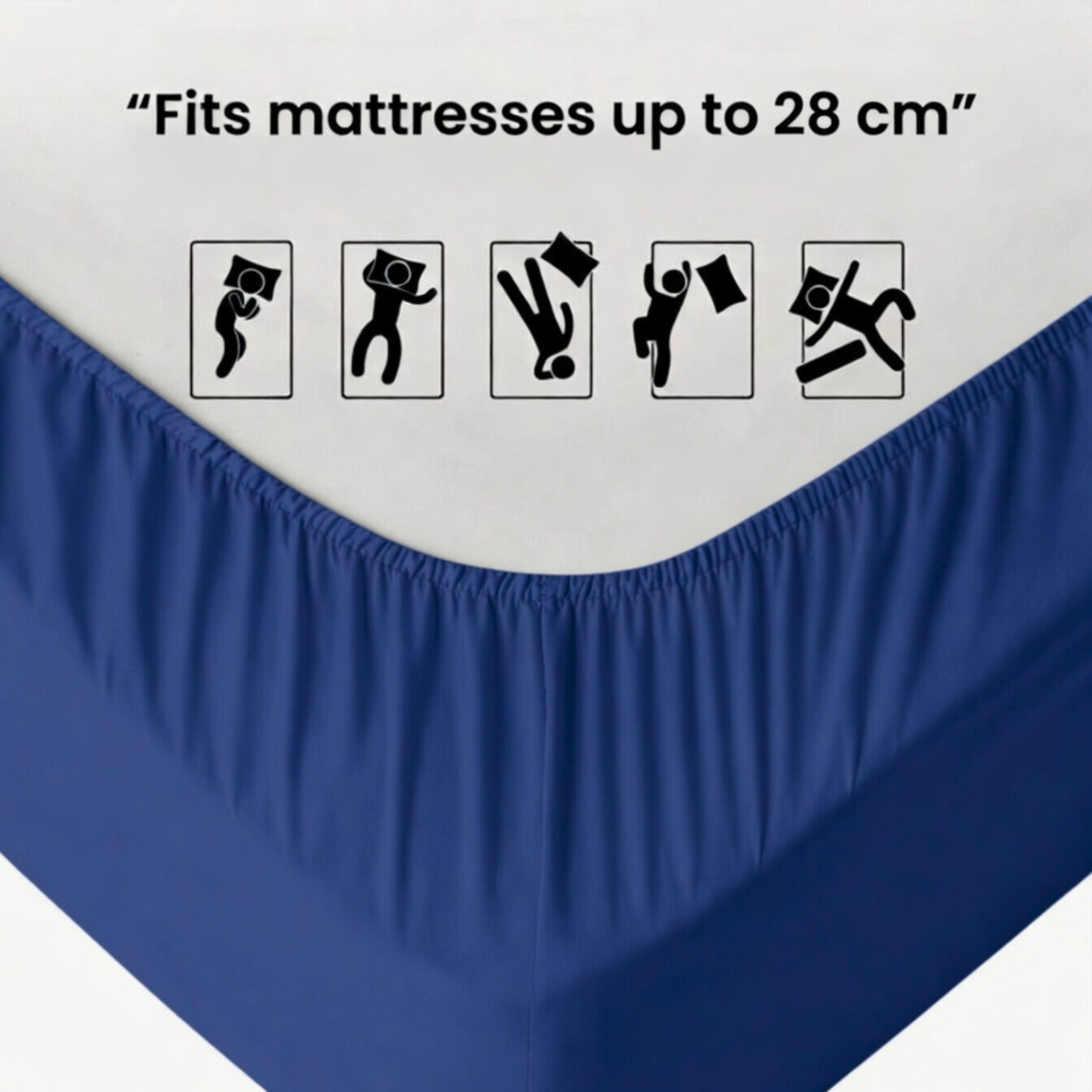Luxury Fitted Sheet 11" Deep Pocket (28 cm) | Soft, Breathable, Wrinkle-Free Bedding for All Mattresses