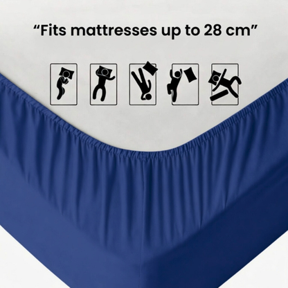 Luxury Fitted Sheet 11" Deep Pocket (28 cm) | Soft, Breathable, Wrinkle-Free Bedding for All Mattresses