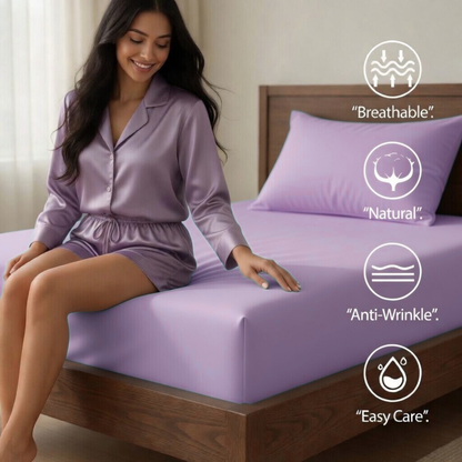 Extra Deep Fitted Sheet 40cm | Ultra Soft, Wrinkle-Free, Perfect Fit for Thick Mattress (UK Size)