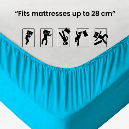 Luxury Fitted Sheet 11" Deep Pocket (28 cm) | Soft, Breathable, Wrinkle-Free Bedding for All Mattresses