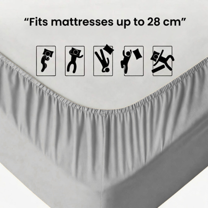 Luxury Fitted Sheet 11" Deep Pocket (28 cm) | Soft, Breathable, Wrinkle-Free Bedding for All Mattresses