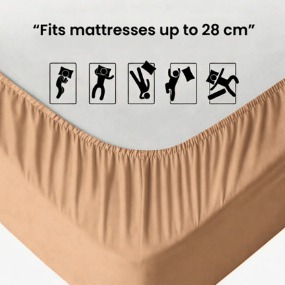 Luxury Fitted Sheet 11" Deep Pocket (28 cm) | Soft, Breathable, Wrinkle-Free Bedding for All Mattresses