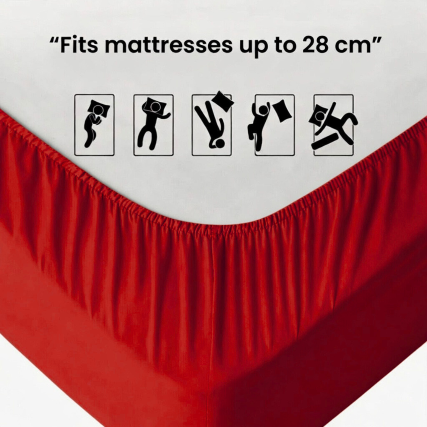 Luxury Fitted Sheet 11" Deep Pocket (28 cm) | Soft, Breathable, Wrinkle-Free Bedding for All Mattresses