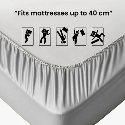 Extra Deep Fitted Sheet 40cm | Ultra Soft, Wrinkle-Free, Perfect Fit for Thick Mattress (UK Size)
