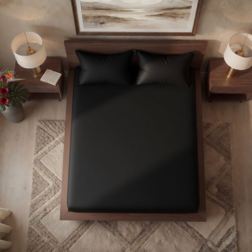 Luxury Fitted Sheet 11" Deep Pocket (28 cm) | Soft, Breathable, Wrinkle-Free Bedding for All Mattresses