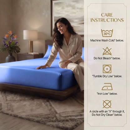 Luxury Fitted Sheet 11" Deep Pocket (28 cm) | Soft, Breathable, Wrinkle-Free Bedding for All Mattresses