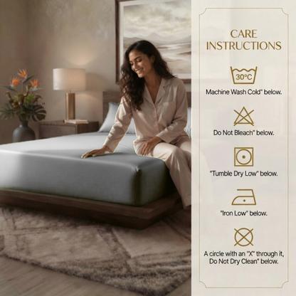 Luxury Fitted Sheet 11" Deep Pocket (28 cm) | Soft, Breathable, Wrinkle-Free Bedding for All Mattresses