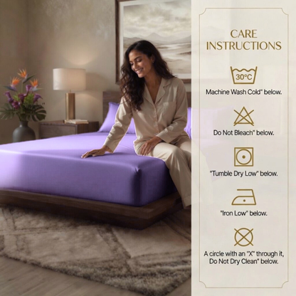 Luxury Fitted Sheet 11" Deep Pocket (28 cm) | Soft, Breathable, Wrinkle-Free Bedding for All Mattresses