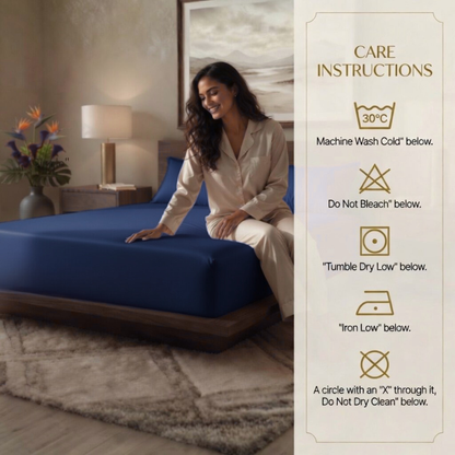 Luxury Fitted Sheet 11" Deep Pocket (28 cm) | Soft, Breathable, Wrinkle-Free Bedding for All Mattresses