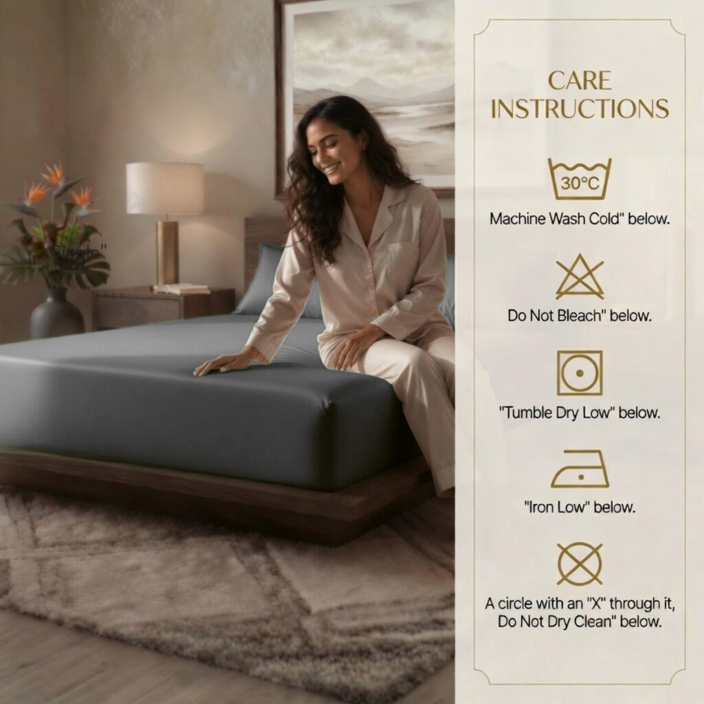 Luxury Fitted Sheet 11" Deep Pocket (28 cm) | Soft, Breathable, Wrinkle-Free Bedding for All Mattresses