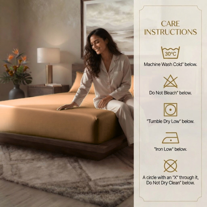 Luxury Fitted Sheet 11" Deep Pocket (28 cm) | Soft, Breathable, Wrinkle-Free Bedding for All Mattresses
