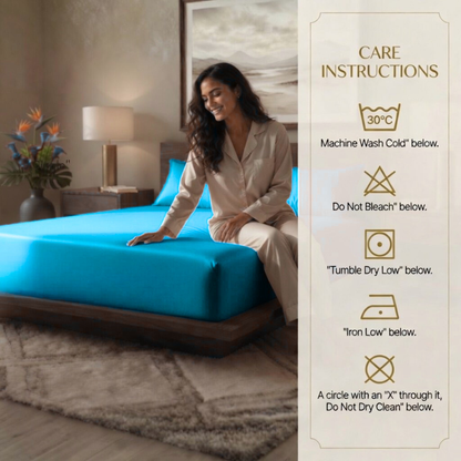 Luxury Fitted Sheet 11" Deep Pocket (28 cm) | Soft, Breathable, Wrinkle-Free Bedding for All Mattresses