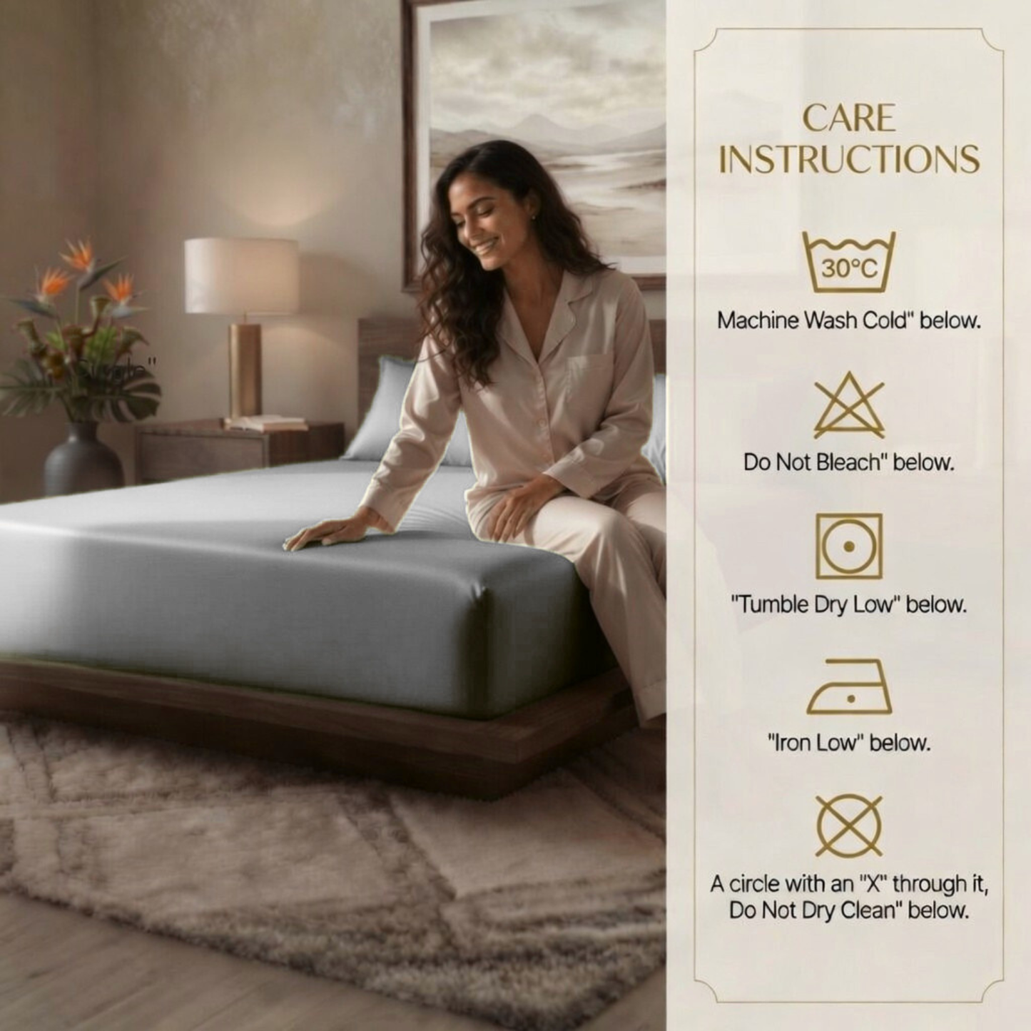 Luxury Fitted Sheet 11" Deep Pocket (28 cm) | Soft, Breathable, Wrinkle-Free Bedding for All Mattresses