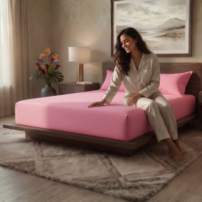 Luxury Fitted Sheet 11" Deep Pocket (28 cm) | Soft, Breathable, Wrinkle-Free Bedding for All Mattresses