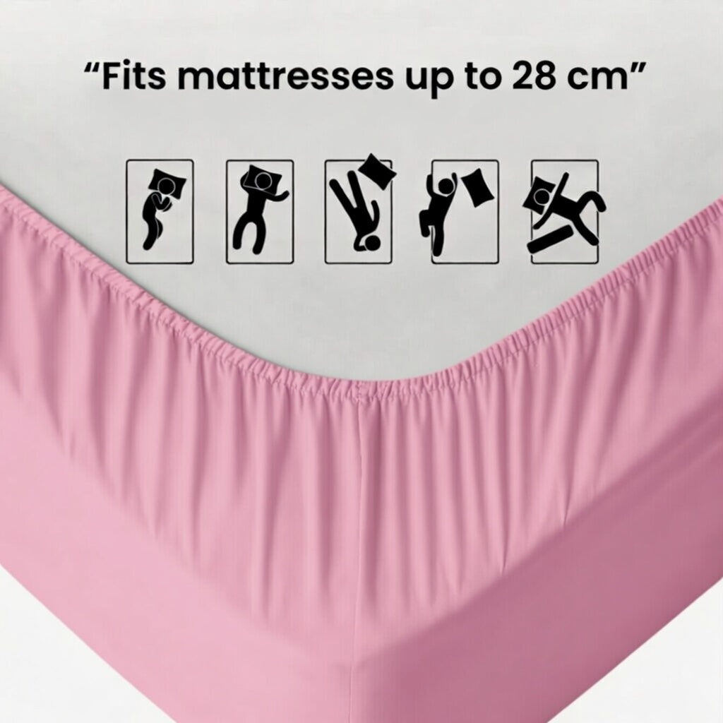 Luxury Fitted Sheet 11" Deep Pocket (28 cm) | Soft, Breathable, Wrinkle-Free Bedding for All Mattresses