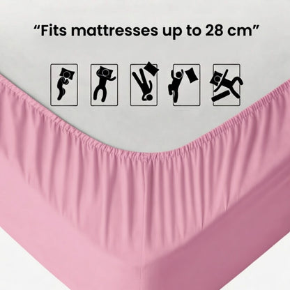 Luxury Fitted Sheet 11" Deep Pocket (28 cm) | Soft, Breathable, Wrinkle-Free Bedding for All Mattresses