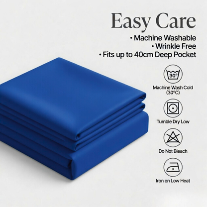 Extra Deep Fitted Sheet 40cm | Ultra Soft, Wrinkle-Free, Perfect Fit for Thick Mattress (UK Size)