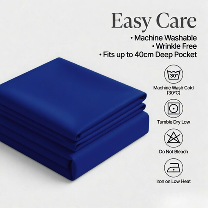Extra Deep Fitted Sheet 40cm | Ultra Soft, Wrinkle-Free, Perfect Fit for Thick Mattress (UK Size)