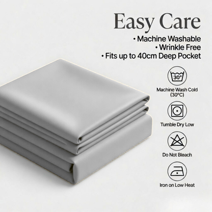 Extra Deep Fitted Sheet 40cm | Ultra Soft, Wrinkle-Free, Perfect Fit for Thick Mattress (UK Size)