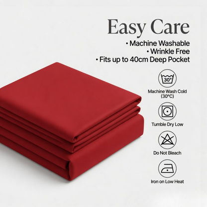 Extra Deep Fitted Sheet 40cm | Ultra Soft, Wrinkle-Free, Perfect Fit for Thick Mattress (UK Size)