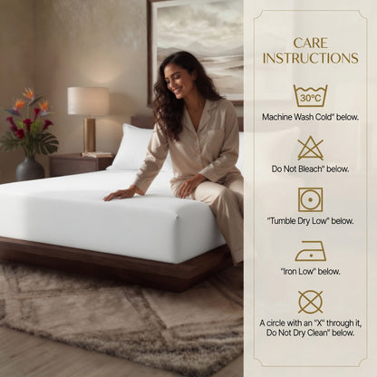 Luxury Fitted Sheet 11" Deep Pocket (28 cm) | Soft, Breathable, Wrinkle-Free Bedding for All Mattresses
